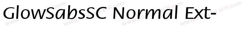 GlowSabsSC Normal Ext字体转换